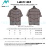 Balenciaga - Striped Silicone With Small Short Sleeve T-shirt