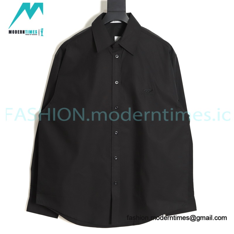 Balenciaga - Embroidered Logo Long-sleeved Shirt