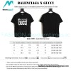 Balenciaga - Gucci Co-branded Letter Print Short Sleeve T-shirt