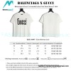 Balenciaga - Gucci Co-branded Letter Print Short Sleeve T-shirt