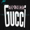 Balenciaga - Gucci Co-branded Letter Print Short Sleeve T-shirt