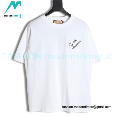 Balenciaga - Gucci 2023 Co-branded Color Gradient Logo Spring/Summer New T-shirt