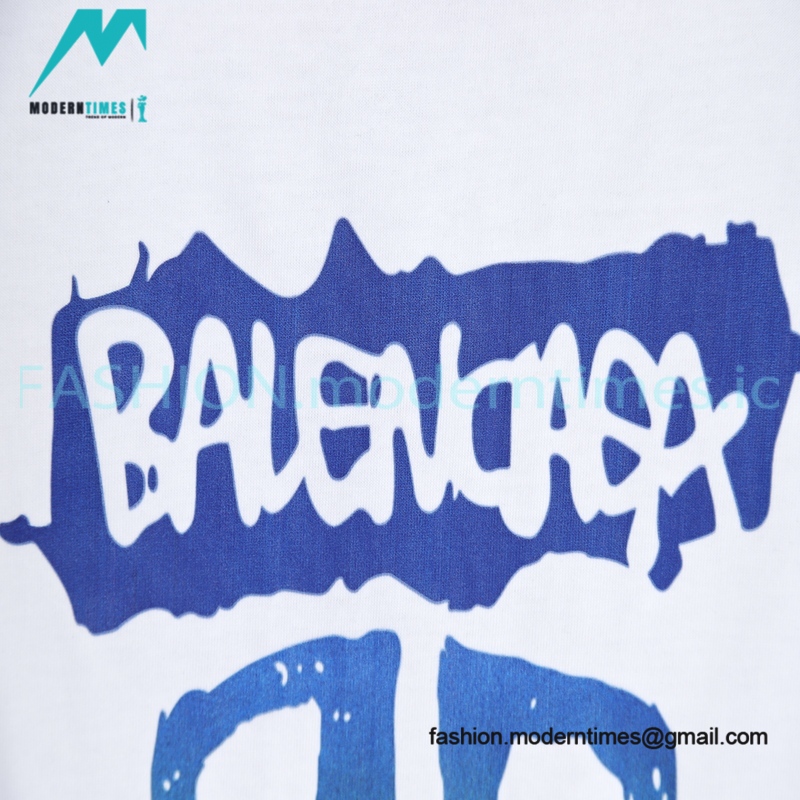 Balenciaga - Gucci 2023 Co-branded Color Gradient Logo Spring/Summer New T-shirt