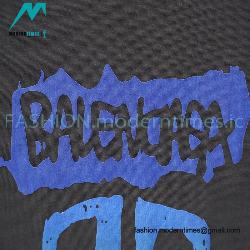 Balenciaga - Gucci 2023 Co-branded Color Gradient Logo Spring/Summer New T-shirt