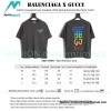 Balenciaga - Gucci 2023 Co-branded Color Gradient Logo Spring/Summer New T-shirt