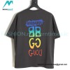 Balenciaga - Gucci 2023 Co-branded Color Gradient Logo Spring/Summer New T-shirt