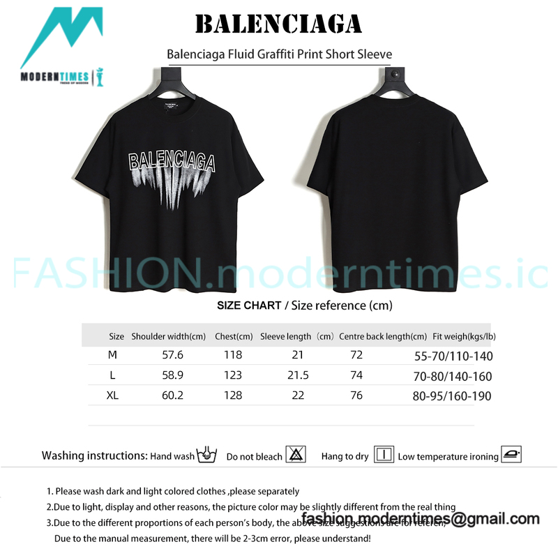 Balenciaga - Fluid Graffiti Print Short Sleeve