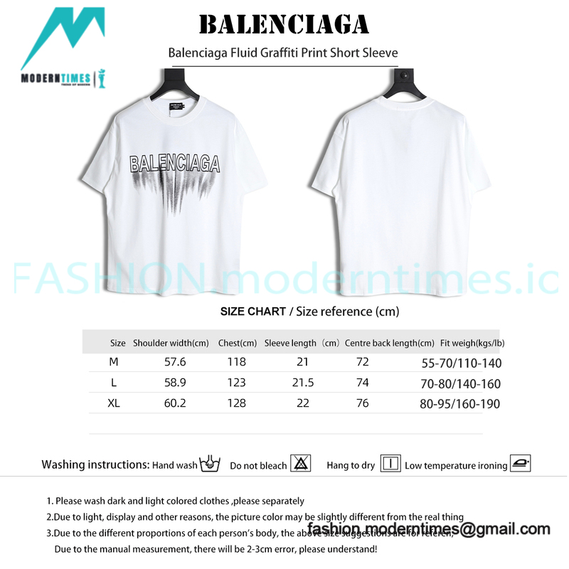 Balenciaga - Fluid Graffiti Print Short Sleeve