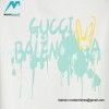 Balenciaga - Gucci Co-branded Green and Yellow Fluid Graffiti Print Short Sleeve