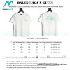 Balenciaga - Gucci Co-branded Green and Yellow Fluid Graffiti Print Short Sleeve