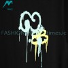 Balenciaga - Gucci Co-branded Green and Yellow Fluid Graffiti Print Short Sleeve