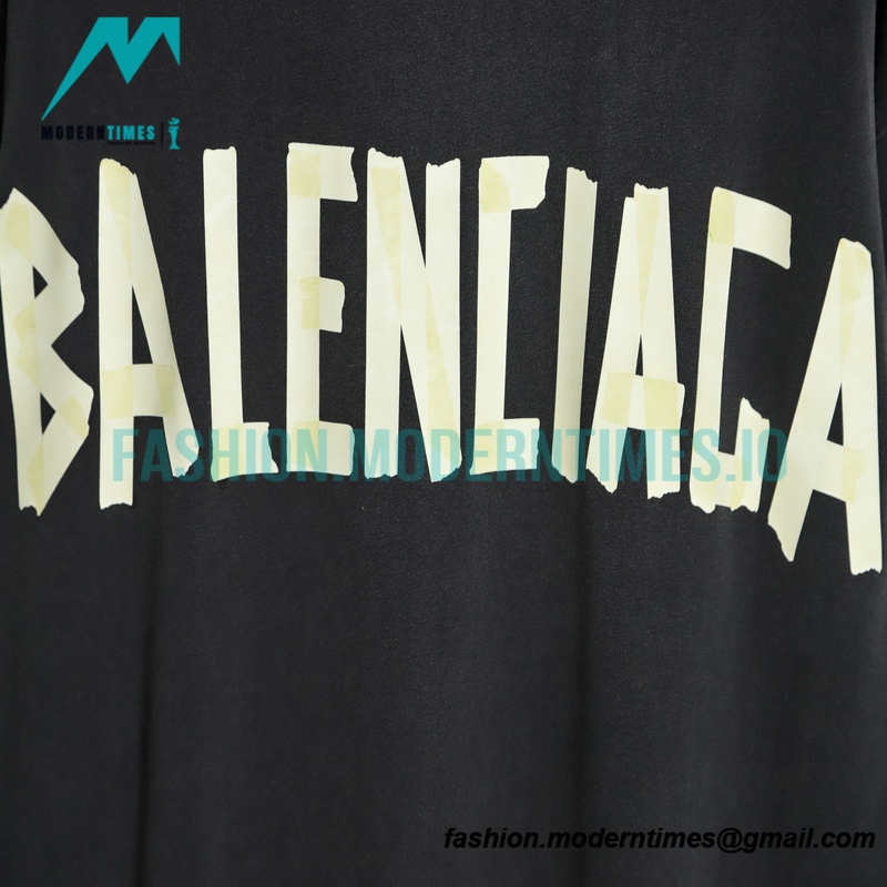Balenciaga - 23SS Print Paper Tape Short Sleeve T-shirt