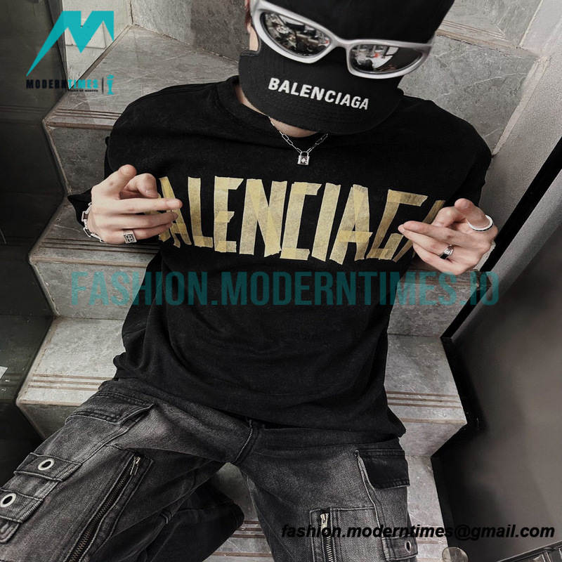 Balenciaga - 23SS Print Paper Tape Short Sleeve T-shirt
