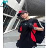 Balenciaga - Adidas Co-branded 23SS Black and Red Patchwork Short Sleeve T-shirt
