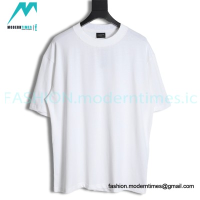Balenciaga - 23SS Threaded Back Neck Embroidered Word Short Sleeve T-shirt
