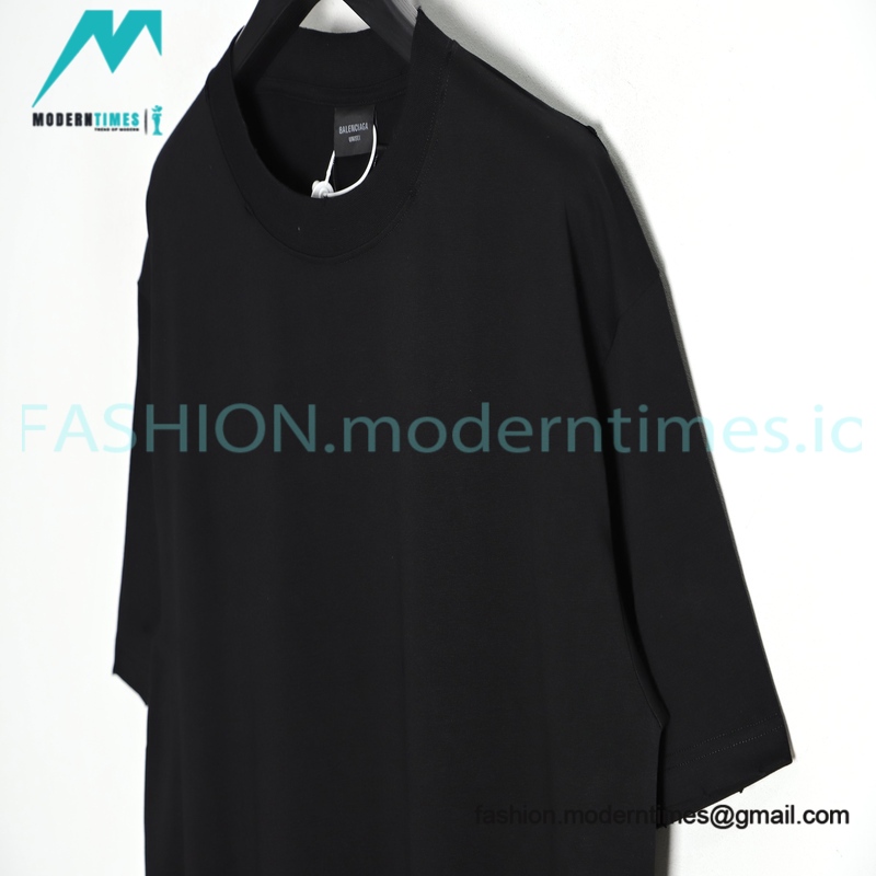 Balenciaga - 23SS Threaded Back Neck Embroidered Word Short Sleeve T-shirt