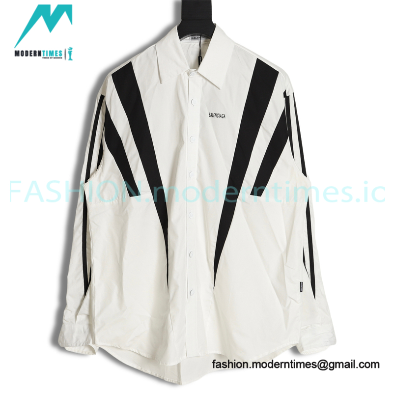 Balenciaga 23SS Spring/Summer Patchwork Long Sleeve Shirt