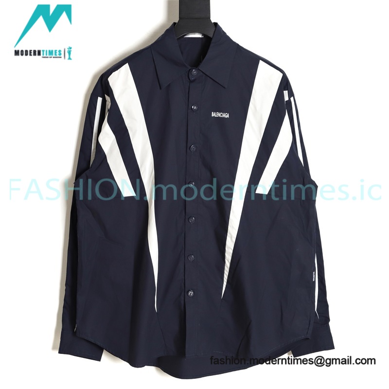 Balenciaga 23SS Spring/Summer Patchwork Long Sleeve Shirt