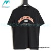 Balenciaga - 22SS Arc Type Letter Knife Cut Hole Short Sleeve T-shirt