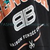 Balenciaga - 22SS Arc Type Letter Knife Cut Hole Short Sleeve T-shirt