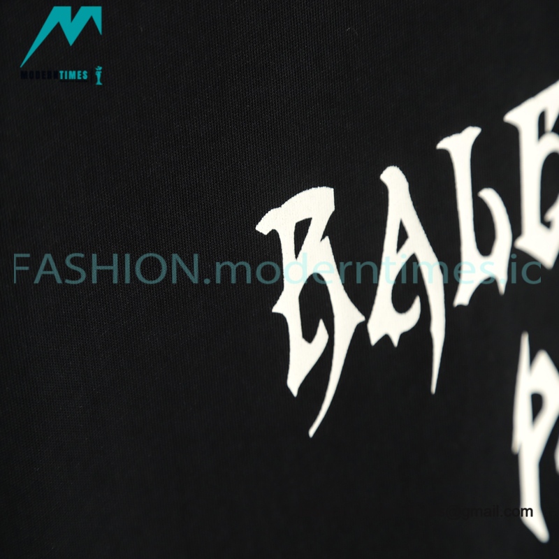 Balenciaga - Bone Letter Print Short Sleeve T-shirt