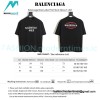 Balenciaga - Bone Letter Print Short Sleeve T-shirt