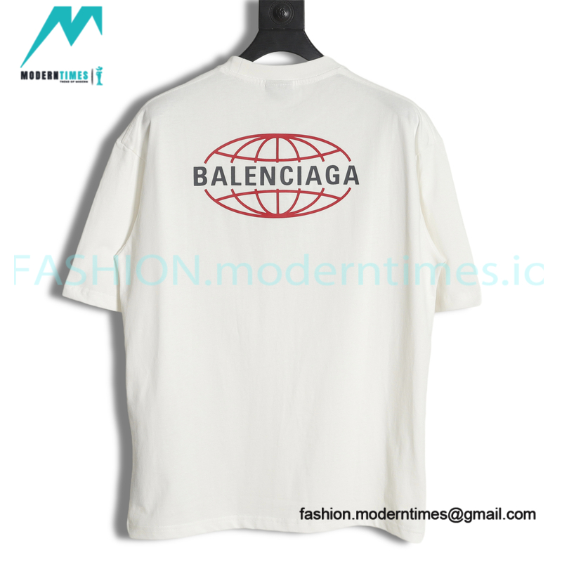Balenciaga - Bone Letter Print Short Sleeve T-shirt