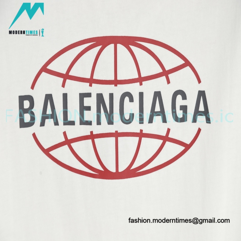 Balenciaga - Bone Letter Print Short Sleeve T-shirt