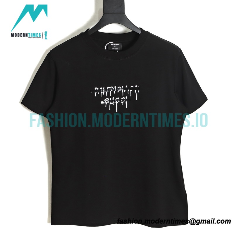 Balenciaga - Gucci Chest Melting Graffiti Short Sleeve