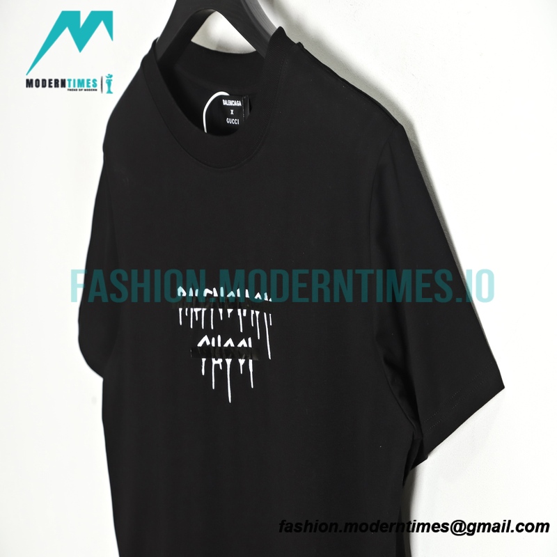 Balenciaga - Gucci Chest Melting Graffiti Short Sleeve