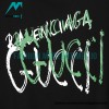 Balenciaga - Gucci Co-branded Style White/Green Graffiti Short Sleeve