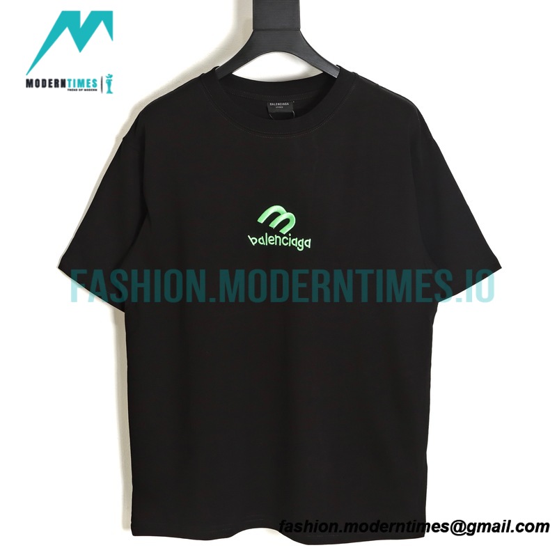 Balenciaga - M Logo Embroidered Short Sleeve