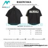 Balenciaga - 23ss Tape Letter Logo Short Sleeve Shirt