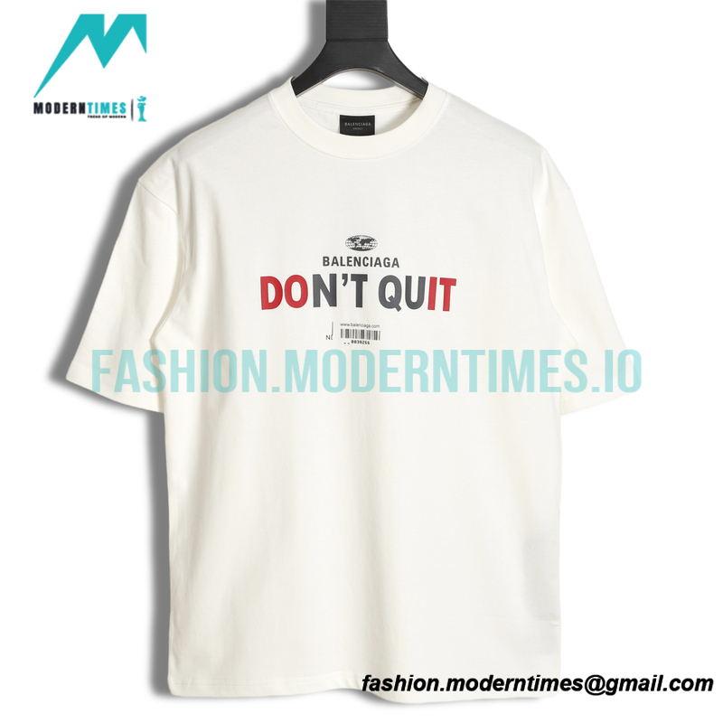 Balenciaga - Barcode Letter Print Short Sleeve T-shirt