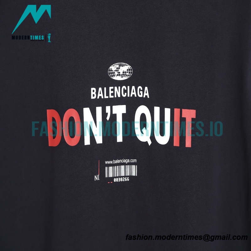 Balenciaga - Barcode Letter Print Short Sleeve T-shirt