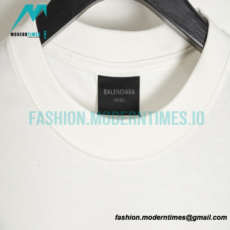 Balenciaga - Barcode Letter Print Short Sleeve T-shirt