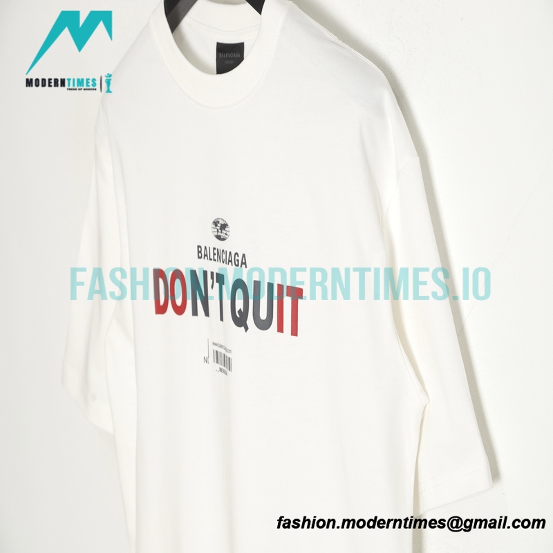 Balenciaga - Barcode Letter Print Short Sleeve T-shirt