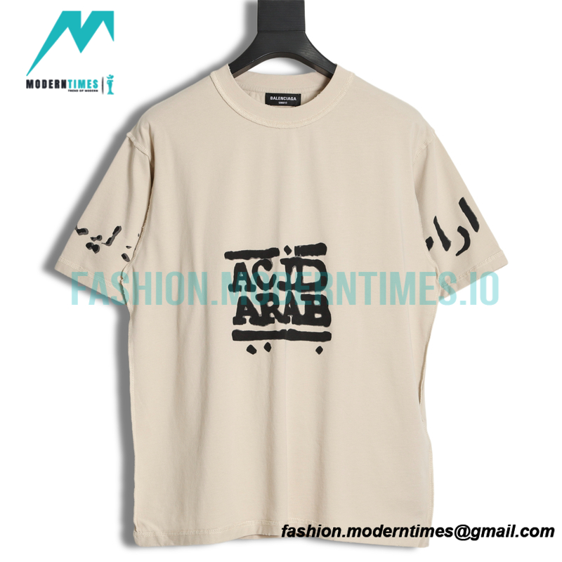 Balenciaga - 23SS Sanskrit Graffiti Letter Short Sleeve T-shirt