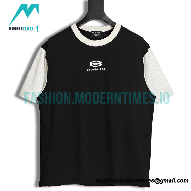 Balenciaga - Double Ring Embroidery Fake Two-piece Long Sleeve T-shirt