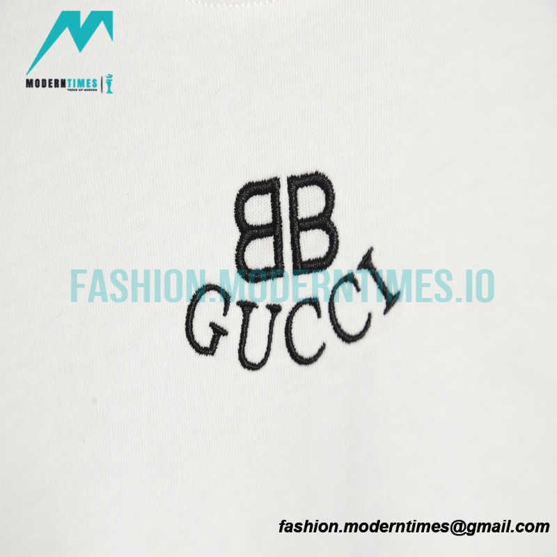 Balenciaga - Co-branded Blue Pink Letter Doodle Short sleeve
