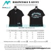 Balenciaga - Co-branded Blue Pink Letter Doodle Short sleeve