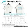 Balenciaga - Co-branded Blue Pink Letter Doodle Short sleeve