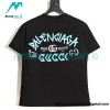Balenciaga - Co-branded Blue Pink Letter Doodle Short sleeve