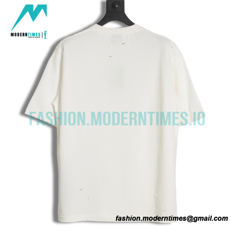 Balenciaga - Ripped Letter Print Short Sleeve T-shirt
