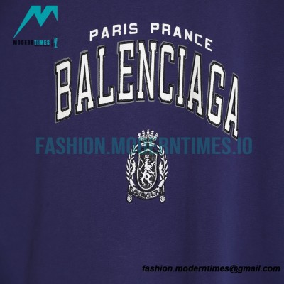 Balenciaga - Wheat Crown Embroidered Short Sleeve T-shirt