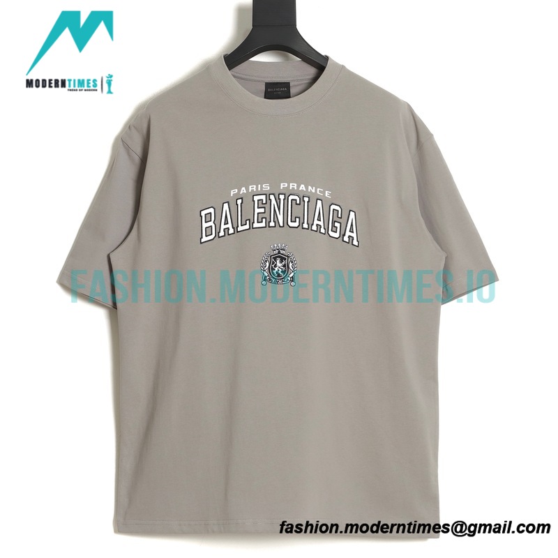 Balenciaga - Wheat Crown Embroidered Short Sleeve T-shirt