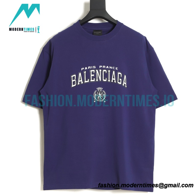 Balenciaga - Wheat Crown Embroidered Short Sleeve T-shirt