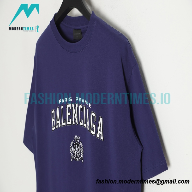 Balenciaga - Wheat Crown Embroidered Short Sleeve T-shirt