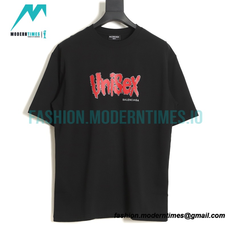 Balenciaga - Wnisex Letter Print Short Sleeve T-shirt