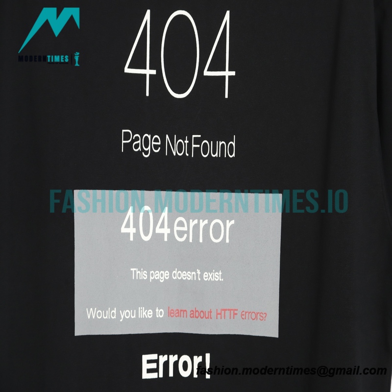 Balenciaga - 404 Error Letter Print Short Sleeve T-shirt